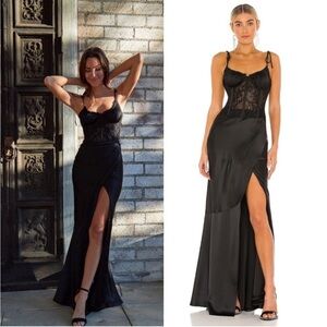 V. Chapman Calla Lily Gown in Black